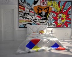 Bande dessinée d'intérieur dans un style pop art