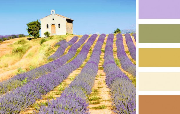 Palette de couleurs de style provençal pour une chambre d'enfant