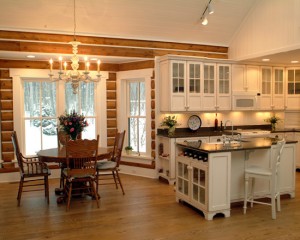 White kitchen sa isang country house