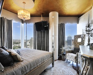 Art Deco Gold Ceiling Bedroom