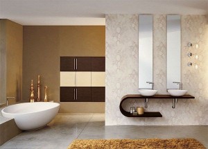 Salle de bain minimaliste luxueuse