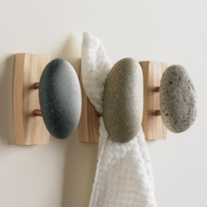 Pebble towel hook