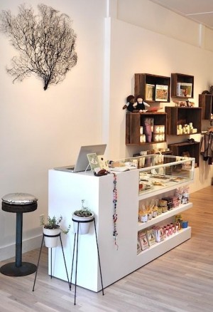 Intérieur de la boutique de cadeaux