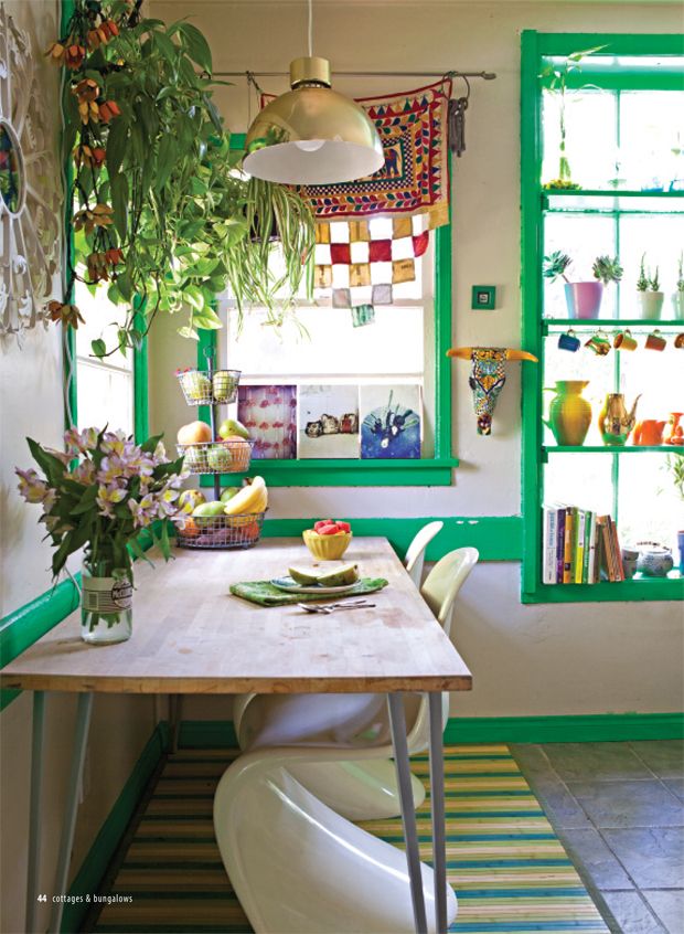 Boho est un style à l'intérieur de la salle à manger