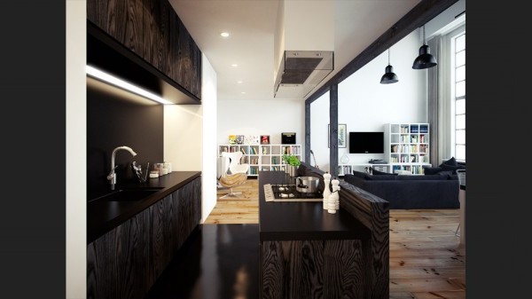 Aménagement d'une cuisine dans un loft