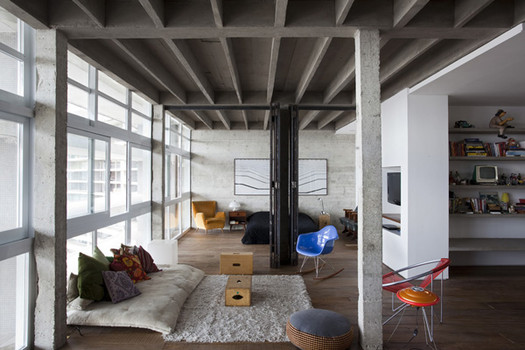 Chambre dans un loft classique