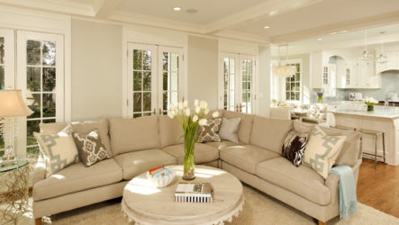 Beige living room - ang trend ng season