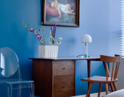 Couleur bleue à l'intérieur