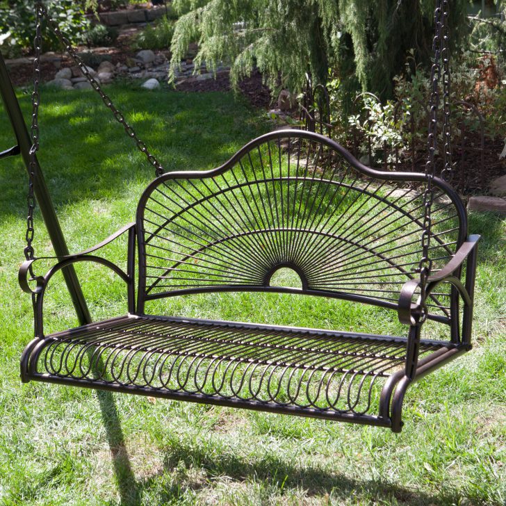 Metal garden swing