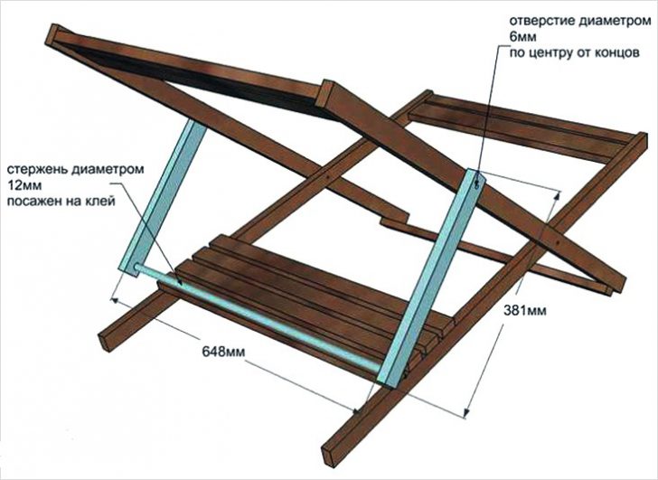 Chaise lounge at deck chair para sa summer cottage