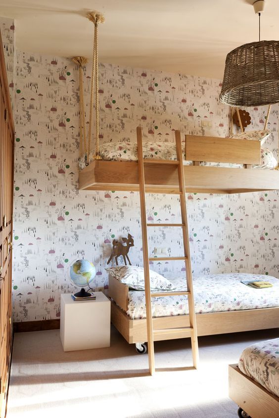 chambres d'enfants avec lits superposés