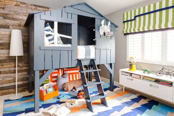 chambres d'enfants avec lits superposés