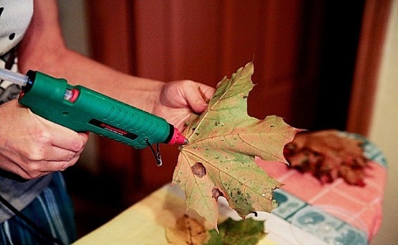 décor de feuilles sèches