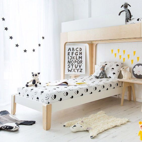 chambres d'enfants avec lits superposés