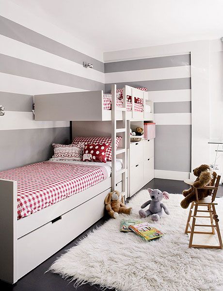 chambres d'enfants avec lits superposés