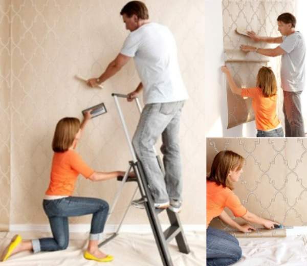 hakbang-hakbang na tutorial sa wallpapering