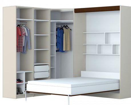 built-in na kama sa wardrobe