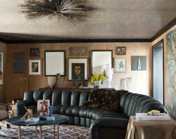 Design d'intérieur glamour dans des couleurs sombres