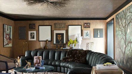 Design d'intérieur glamour dans des couleurs sombres