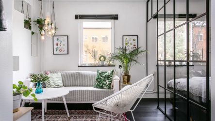 Design élégant d'un petit appartement à Stockholm