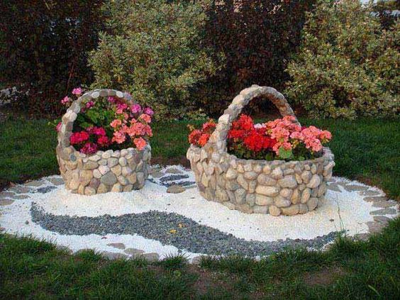 pots de fleurs en plein air