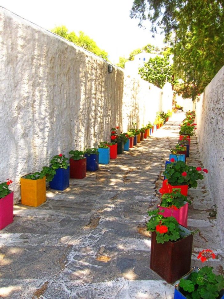 pots de fleurs en plein air