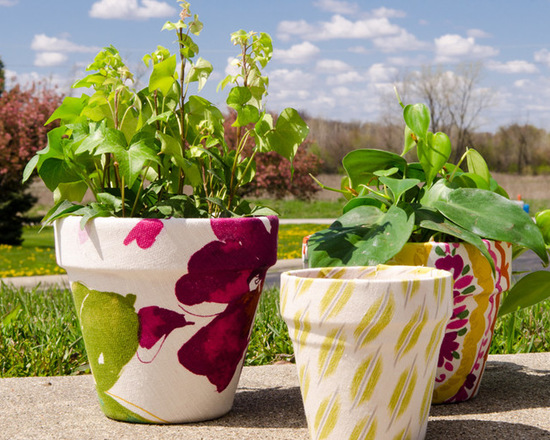 pots de fleurs en plein air