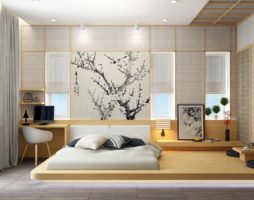 Intérieur minimaliste de style japonais