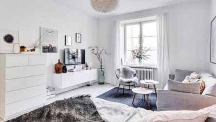 Meubles de salon dans un style moderne avec une photo