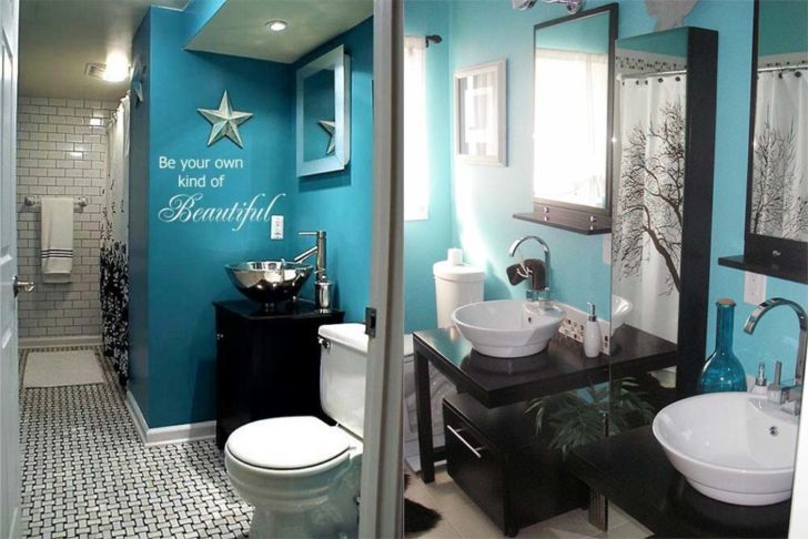 salle de bain turquoise