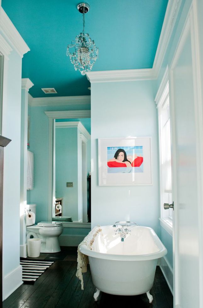 salle de bain turquoise