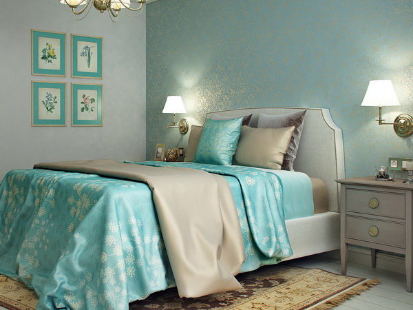 chambre aux couleurs menthe