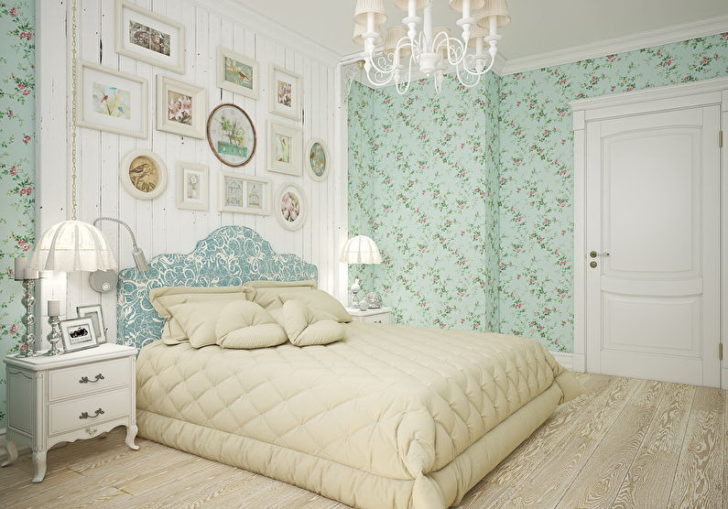 chambre aux couleurs menthe