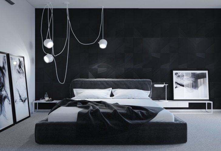 chambre aux couleurs sombres