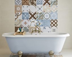 Salle de bain patchwork : façons de mettre en œuvre la technique du patchwork sans utiliser de tissu ni d'aiguilles