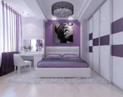 Faire la chambre matrimoniale en violet