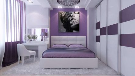 Faire la chambre matrimoniale en violet